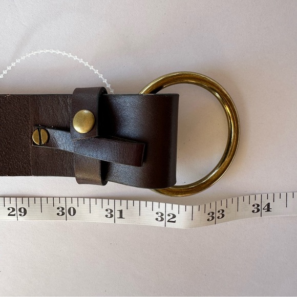 Ariat Brown Leather Bridle Belt Size Small Gold Tone Clip Buckle - Picture 7 of 12